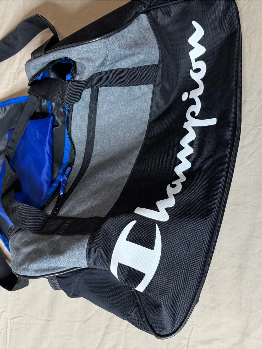Champion grey duffle